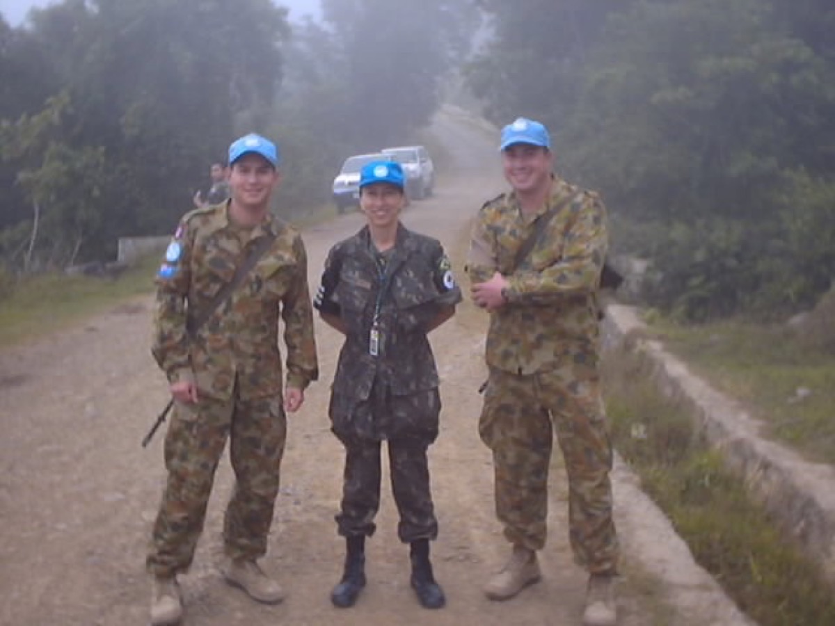 Martin Alderette with colleagues during service in East Timor