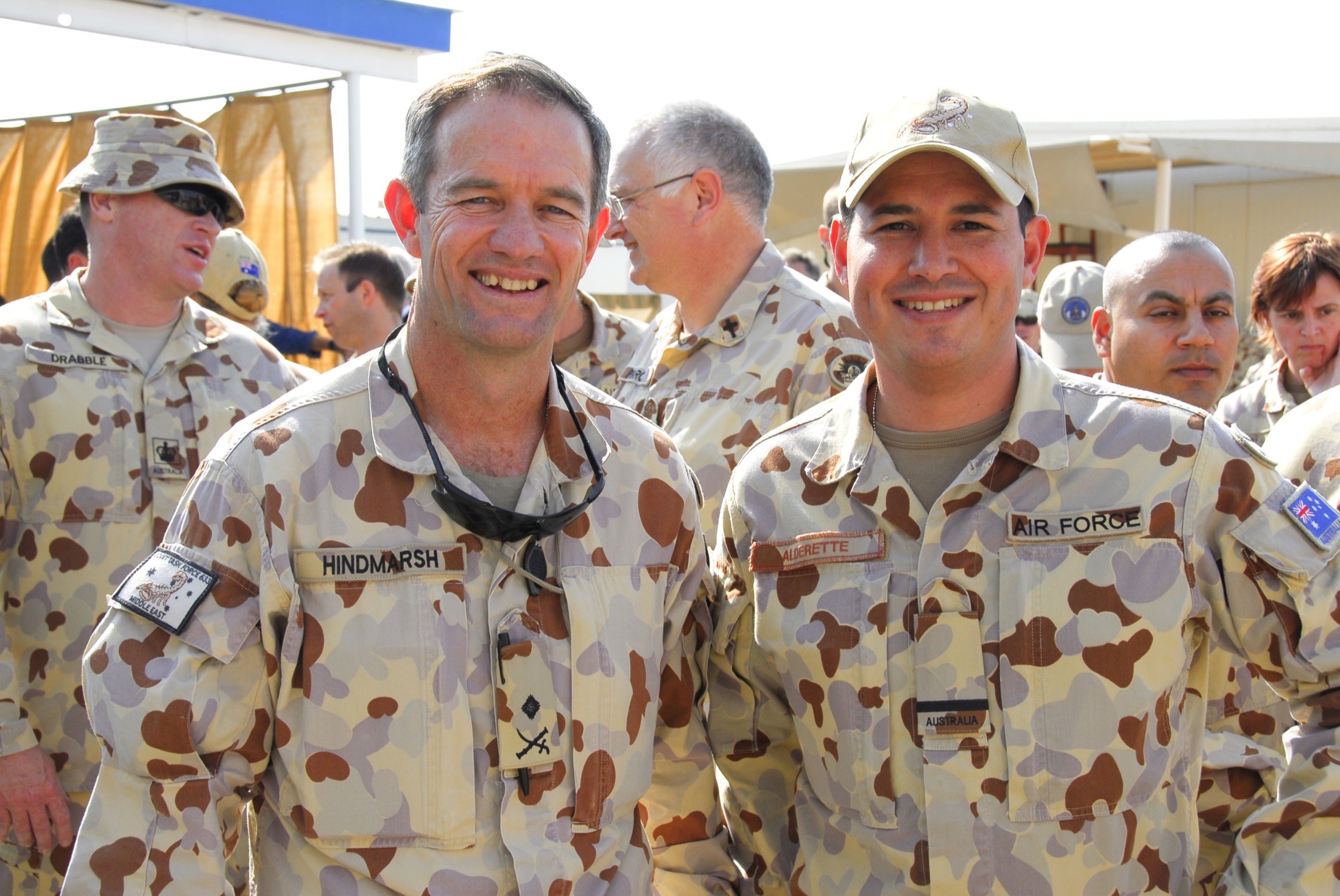 Martin Alderette with Major General John Hindmarsh during Australian Defence Force service